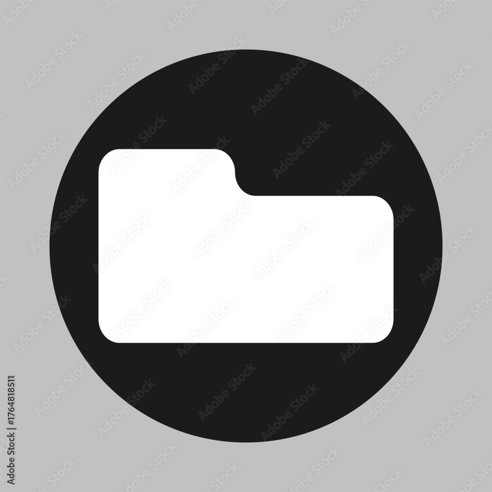 Folder icon . Simple computer file folder icon. Modern computer file ...