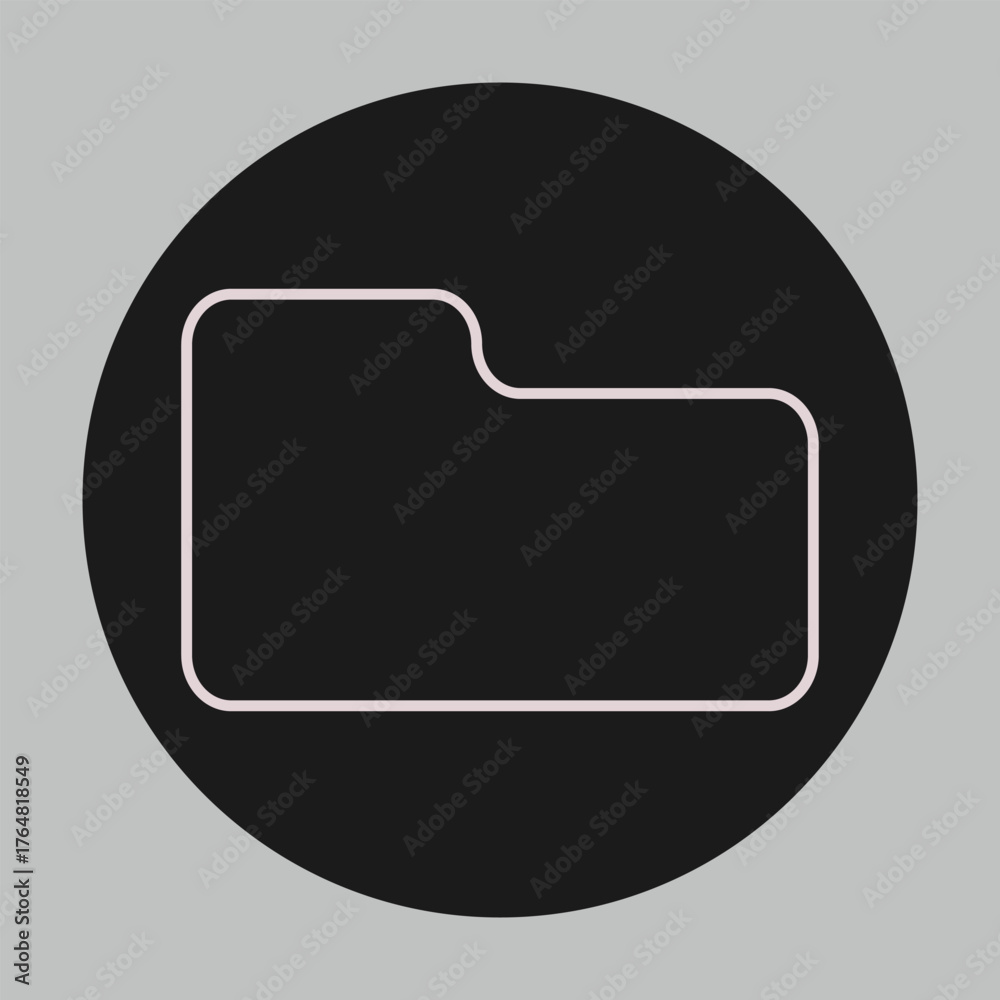 Folder icon . Simple computer file folder icon. Modern computer file ...