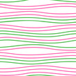 © Felizabeth - Abstract seamless pattern with wavy horizontal green and pink lines. Minimalist hand drawn vector striped background. Simple and elegant curved waves