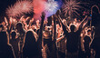 © Melinda Nagy - cheering crowd and fireworks
