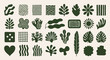 © John - Chad 163 AI set of modern abstract organic shapes, hand-drawn nature elements, and minimalist patterns for creative graphic design