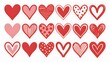 © Muzamil - Red hearts love valentine heart shape romantic symbol decoration passion romance affection drawing art design