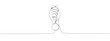 © Sviatlana - Single line art of hand lifting a trophy. Simple continuous drawing concept for winner celebration, leadership, success and sport achievement design.