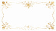 © Dizzi - Marco floral dorado vintage con adornos ornamentales y diseño intrincado para invitaciones o certificados.
