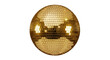 © PixelCrafted - Golden oval disco ball isolated on transparent background