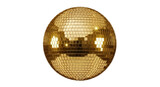 Golden oval disco ball isolated on transparent background