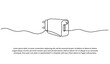 © Bettermind Graphic - One line of charging adapter. Abstract minimal continuous line isolated on white background.