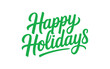 © Zullah - Happy holidays lettering isolated on white background for greeting card design