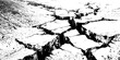 © annetdebar - Dynamic black and white manga illustration of cracked ground with dramatic effect