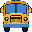 © Nur - Front view of yellow school bus vector illustration