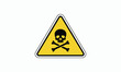 © Fahad - Toxic Hazard Warning Sign Illustration – Yellow Triangle with Black Skull and Crossbones Symbol for Safety Alerts, Laboratory Signage, or Educational Assets