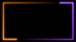 © Stock4u2024  - Vibrant neon rectangle frame with orange and purple glow