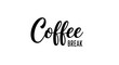 © imran - Coffee Break Text Featuring The Words 'Coffee' And 'Break' In Elegant Black Typography On A White Background