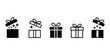 © MOSTLAKI - Black Gift Icons Collection Holiday & Birthday Present Design