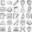 © CreativeCrush - Vector art of education and learning icons book, globe, computer, microscope