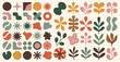 © Maru - Retro Mid Century Modern Abstract Shapes and Botanical Elements Collection Keywords: abstract, mid century modern, retro, vintage, geometric