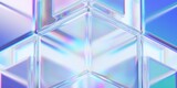 Abstract glass cubes, geometric background design, 3d render