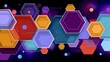 © Nataliia_Trushchenko - Colorful image of many hexagons with a blue and purple one in the middle. The image is abstract and has a futuristic feel to it