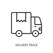 © Abbasy  Kautsar - Delivery truck thin line vector icons.