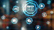 © InfiniteFlow - Predictive maintenance icons for industry, automation, smart factory and manufacturing showing data analysis, monitoring, robotics and system optimization with advanced maintenance solutions. Gist