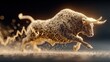© Prapan - Charging Bull of Prosperity: A powerful, dynamic depiction of a bull, a symbol of strength and financial growth, charging forward with an aura of energy and success.