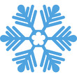 © Sergio - Snowflake hand drawing blue element