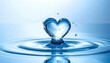 © sukrich - Heart-shaped water droplet splashing in nature's environment high-speed capture of a stunning watersplash