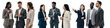 © Image Creative Stock - Group of young business people talking together isolated on white or transparent background