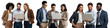 © Image Creative Stock - Group of young business people working together with laptop isolated on white or transparent background