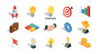 © Ophelia - Modern isometric business icons for startups and innovation projects