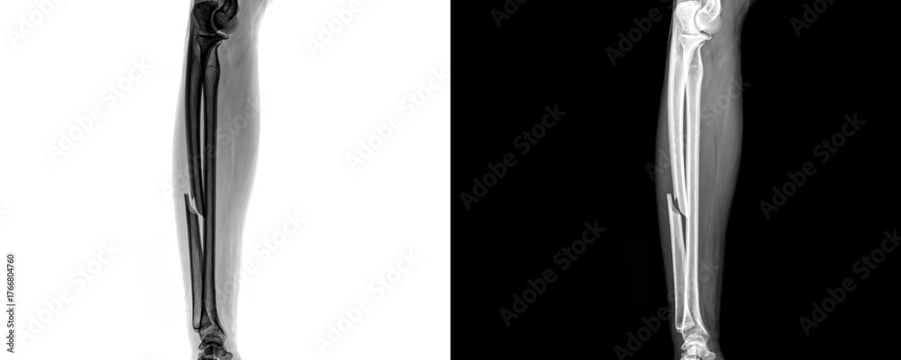 Photo Stock Lateral View Forearm X-Ray Showing Radius, Ulna, and ...