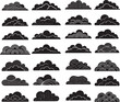 © DESIN HUB - black and white cloud icons