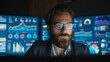 © Suriyo - Portrait of marketing manager analyzing data, high resolution, ultra detailed, realistic lighting, 8k, professional photography quality