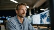 © forenna - Data analyst monitoring blockchain nodes confirming cargo authenticity in global port system, emotion of satisfaction visible, symbolizing secure logistics, transparency, and decentralized data