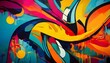© Daryl - graffiti wall abstract background idea for artistic pop art background backdrop