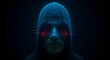 © Imageai - Digital Hacker Face Made of Binary Code and Glitch Effects