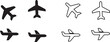 © Mehwish - Plane icon set. Flight transport symbol. Airplane icon vector. Travel flat illustration. Travel symbol. Vector