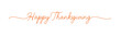 © Design_Circle - slim line cheerful Happy Thanksgiving banner. idea of festive lettering for friends, family, and coworkers. hand-drawn in a single continuous line with a modern touch. straightforward linear design