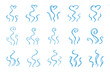 © Daria Shane - Set of hand drawn steam and smoke Steam swirls doodle Heat waves or aroma from cooking food and hot coffee, gas and fumes Single element for print, web, design, decor