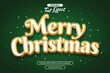 © Aziramada - Merry cristmas editable text effect with gold texture text and with green background