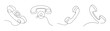 © Khokon - Conference phone line art sketches four different angles business communication technology ideas