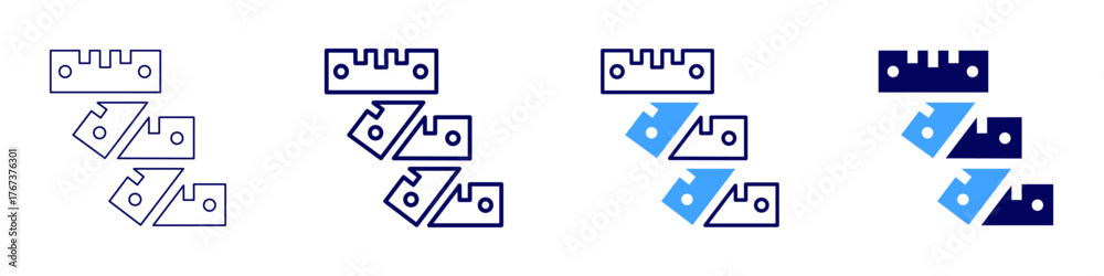 Numeric Threshold Icon Measure threshold icon in 4 different styles. Thin Line, Line, Bold ...