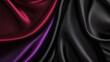 © Fang - Black, dark gray, purple and burgundy red silk satin drapery background with luxurious glitter shimmer and silky folds for premium elegant beauty branding, festive Christmas, birthday and Valentine