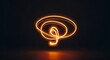 © IrfanAhmad - Dynamic light painting with swirling golden trails on dark backdrop offering a modern abstract feel for technology, innovation, and creative projects