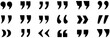 © GraphicSpark - Quotation mark vector icon set. Quotation marks icon set vector illustration for quotes, speech, talking marks and comments design. vector, icons
