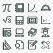 © MASUMA - Comprehensive educational mathematics symbols and school Math supplies vector icons set collection