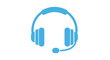 © Hendrik - Simple minimalist blue headset icon ideal for customer support representation