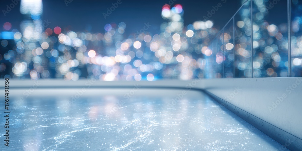Ultra realistic hockey rink boards close up with high fidelity ...