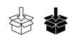 © Graphics Suit - Open box arrow icon shipping delivery logistics package receiving icon - Line and glyph icon and logo - Vector icon symbol for website - Icon vector