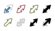 © Design Point - Set of eight different resize arrow icons, representing scaling, expanding, and adjusting dimensions in design